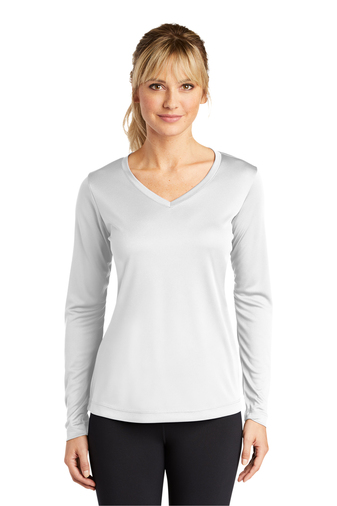 03 - Sport-Tek ®  Ladies Long Sleeve PosiCharge ®  Competitor V-Neck Tee. LST353LS
