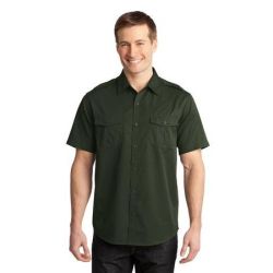 Port Authority ®  Stain-Resistant Short Sleeve Twill Shirt. S648